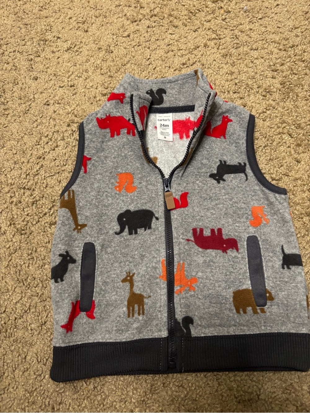 Carter's Grey Fleece Vest